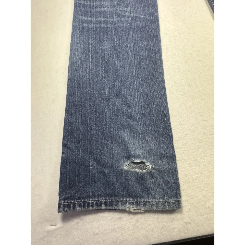 Y2K True Religion Joey SuperT Woman's 30/33 Jean Distressed/Missing Back Buttons